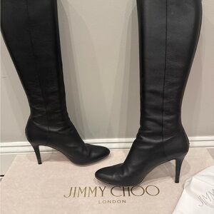 Jimmy Choo Elegant Black Heeled Boots